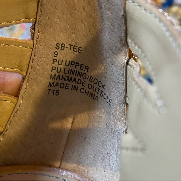 Blue by Betsey Johnson Tee Champagne Glitter Dress Stiletto Heels - Picture 9 of 9